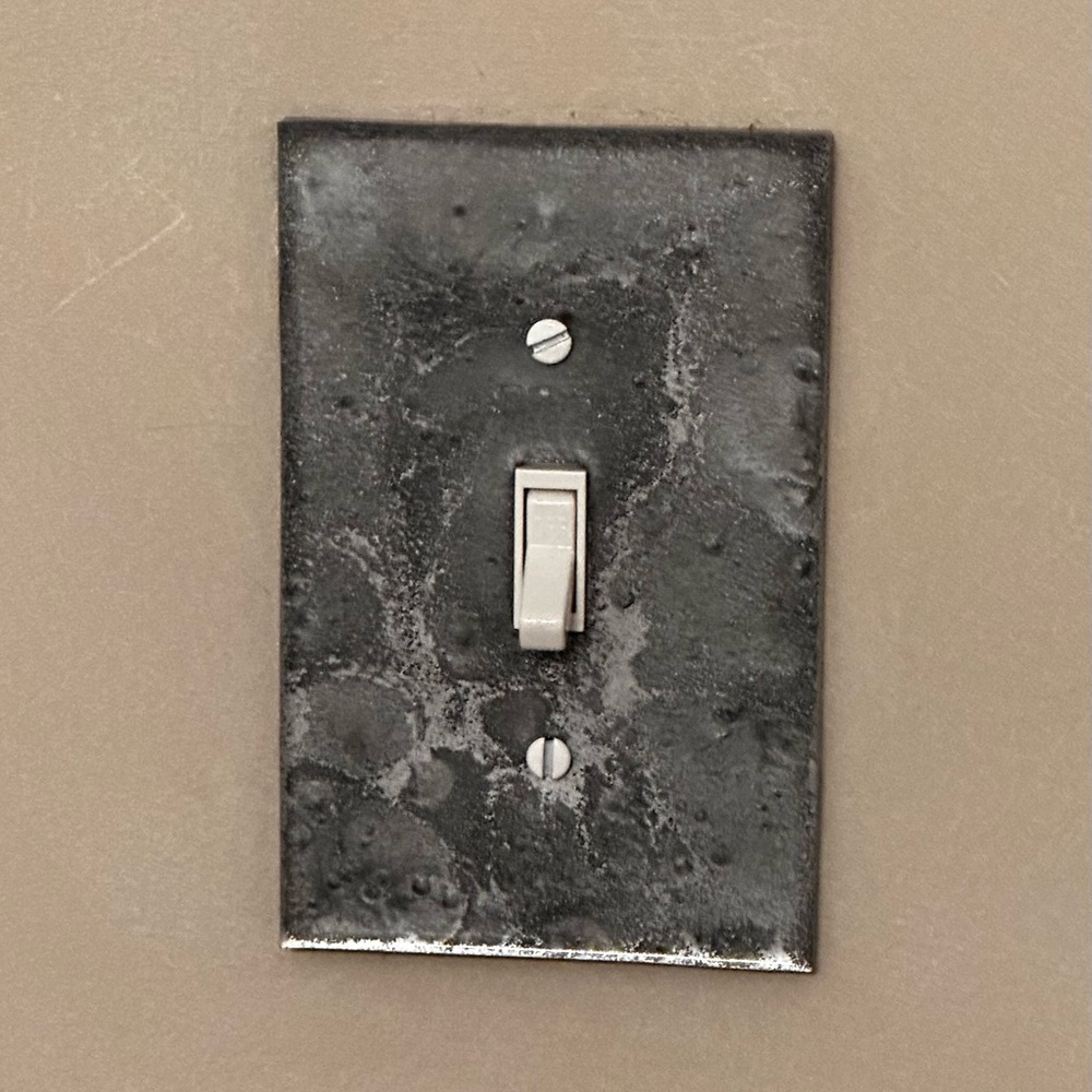 Marble Charcoal Grey Light Switch Cover * Made To Order